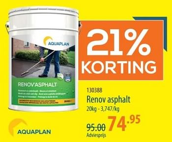 Promotions Renov asphalt - Aquaplan - Valide de 25/04/2024 à 15/05/2024 chez Cevo Market