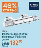 Promoties Douchekraan precision feel thermostaat 1-2 chroom - Grohe - Geldig van 25/04/2024 tot 15/05/2024 bij Cevo Market