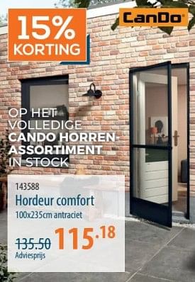 Promoties Hordeur comfort - CanDo - Geldig van 25/04/2024 tot 15/05/2024 bij Cevo Market