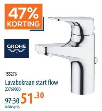 Promoties Lavabokraan start flow - Grohe - Geldig van 25/04/2024 tot 15/05/2024 bij Cevo Market