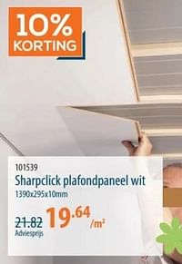 Sharpclick plafondpaneel wit-Huismerk - Cevo