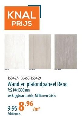 Promotions Wand en plafondpaneel reno - Produit maison - Cevo - Valide de 25/04/2024 à 15/05/2024 chez Cevo Market