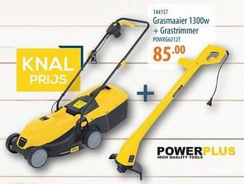 Promoties Powerplus grasmaaier + grastrimmer powxg6212t - Powerplus - Geldig van 25/04/2024 tot 15/05/2024 bij Cevo Market