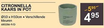 Promoties Citronnella kaars in pot - Huismerk - HandyHome - Geldig van 25/04/2024 tot 19/05/2024 bij HandyHome