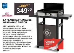 La plancha francaise gas250 duo edition