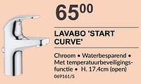 Promoties Lavabo start curve - Grohe - Geldig van 25/04/2024 tot 19/05/2024 bij HandyHome