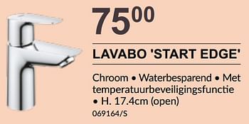 Promoties Lavabo start edge - Grohe - Geldig van 25/04/2024 tot 19/05/2024 bij HandyHome