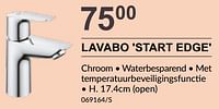 Promoties Lavabo start edge - Grohe - Geldig van 25/04/2024 tot 19/05/2024 bij HandyHome