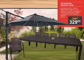Promotions Led parasol avignon - Produit Maison - HandyHome - Valide de 25/04/2024 à 19/05/2024 chez HandyHome