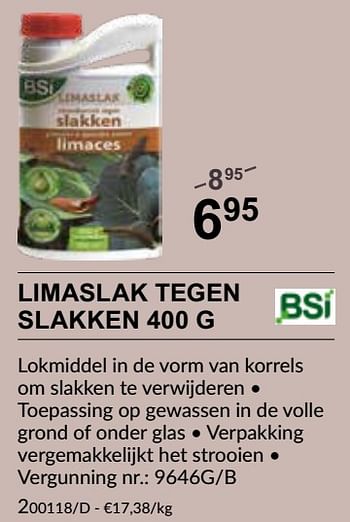 Promotions Limaslak tegen slakken - BSI - Valide de 25/04/2024 à 19/05/2024 chez HandyHome