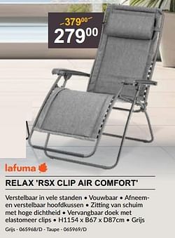 Relax rsx clip air comfort grijs