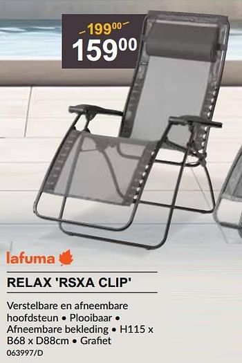 Promoties Relax rsxa clip - Lafuma - Geldig van 25/04/2024 tot 19/05/2024 bij HandyHome