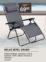 Promoties Relax zetel aruba - Huismerk - HandyHome - Geldig van 25/04/2024 tot 19/05/2024 bij HandyHome