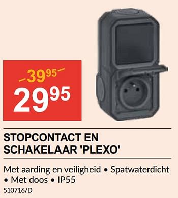 Promotions Stopcontact en schakelaar plexo - Legrand - Valide de 25/04/2024 à 19/05/2024 chez HandyHome