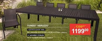 Promotions Tuinset abruzzo - Produit Maison - HandyHome - Valide de 25/04/2024 à 19/05/2024 chez HandyHome
