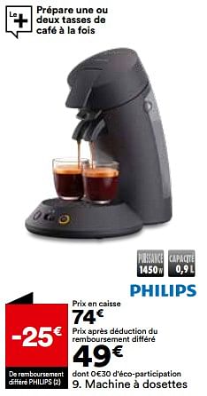 Promotions Machine à dosettes philips csa210-61 - Philips - Valide de 23/04/2024 à 20/05/2024 chez But