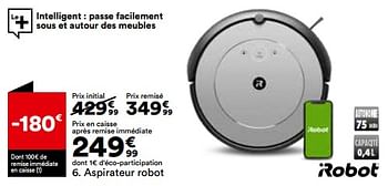 Promoties Aspirateur robot irobot roomba i115640 - iRobot - Geldig van 23/04/2024 tot 20/05/2024 bij But