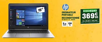 Promotions Hp ordinateur portable reconditionné hp 850 g3 -i5 - HP - Valide de 24/04/2024 à 05/05/2024 chez Electro Depot
