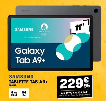 Promoties Samsung tablette tab a9+ - Samsung - Geldig van 24/04/2024 tot 05/05/2024 bij Electro Depot