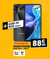 Promotions Thomson smartphone origin zwart - Thomson - Valide de 24/04/2024 à 05/05/2024 chez Electro Depot