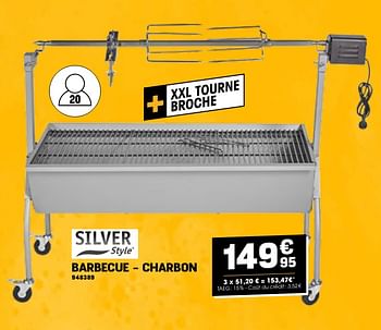 Promotions Barbecue - charbon - Silver Style - Valide de 24/04/2024 à 05/05/2024 chez Electro Depot