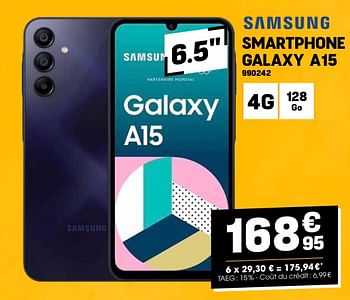 Promoties Samsung smartphone galaxy a15 - Samsung - Geldig van 24/04/2024 tot 05/05/2024 bij Electro Depot