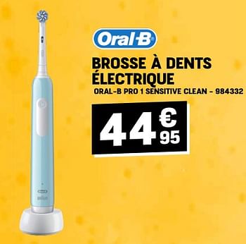 Promoties Brosse à dents électrique oral-b pro 1 sensitive clean - Oral-B - Geldig van 24/04/2024 tot 05/05/2024 bij Electro Depot