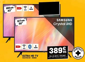 Promoties Samsung ultra hd tv 50au7020 be - Samsung - Geldig van 24/04/2024 tot 05/05/2024 bij Electro Depot