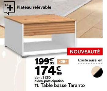 Promotions Table basse taranto - Produit Maison - But - Valide de 23/04/2024 à 20/05/2024 chez But