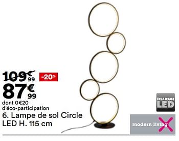Promotions Lampe de sol circle led - Produit Maison - But - Valide de 23/04/2024 à 20/05/2024 chez But