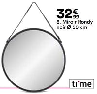 Promotions Miroir rondy noir - Time  - Valide de 23/04/2024 à 20/05/2024 chez But
