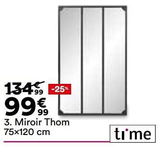 Promoties Miroir thom - Time  - Geldig van 23/04/2024 tot 20/05/2024 bij But