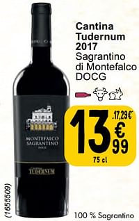 Cantina tudernum 2017 sagrantino di montefalco-Rode wijnen
