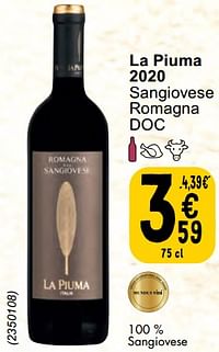 La piuma 2020 sangiovese romagna-Rode wijnen
