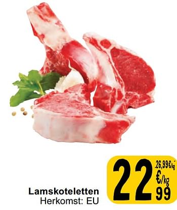 Promotions Lamskoteletten - Produit maison - Cora - Valide de 30/04/2024 à 06/05/2024 chez Cora