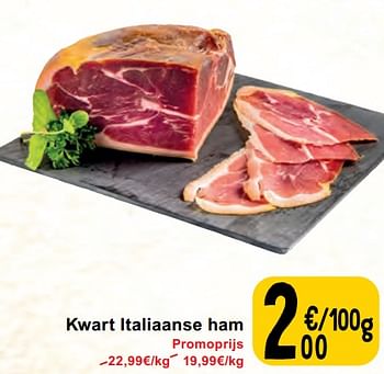 Promoties Kwart italiaanse ham - Huismerk - Cora - Geldig van 30/04/2024 tot 06/05/2024 bij Cora