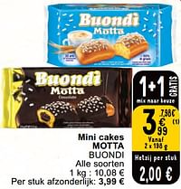 Mini cakes motta buondi-Motta
