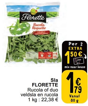 Promotions Sla florette - Florette - Valide de 30/04/2024 à 06/05/2024 chez Cora