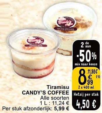 Promoties Tiramisu candy’s coffee - Huismerk - Cora - Geldig van 30/04/2024 tot 06/05/2024 bij Cora