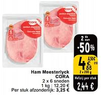 Promoties Ham meesterlyck cora - Huismerk - Cora - Geldig van 30/04/2024 tot 06/05/2024 bij Cora