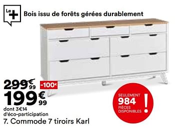 Promotions Commode 7 tiroirs karl - Produit Maison - But - Valide de 23/04/2024 à 20/05/2024 chez But
