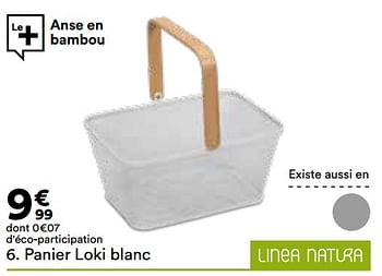 Promotions Panier loki blanc - Linea Natura - Valide de 23/04/2024 à 20/05/2024 chez But
