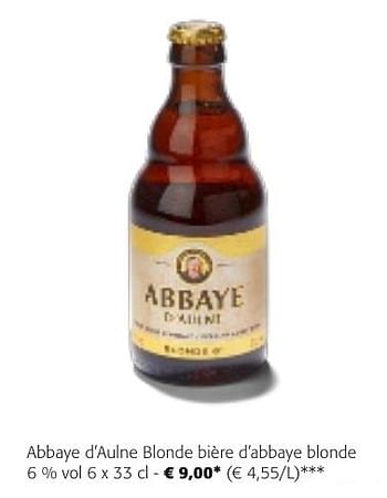 Promoties Abbaye d`aulne blonde bière d`abbaye blonde - ABBAYE D'AULNE - Geldig van 24/04/2024 tot 07/05/2024 bij Colruyt