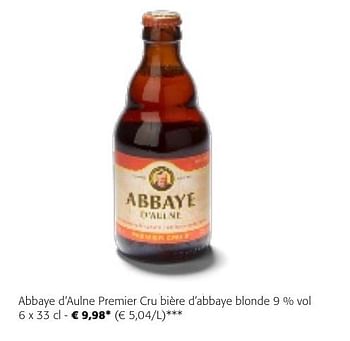 Promoties Abbaye d`aulne premier cru bière d`abbaye blonde - ABBAYE D'AULNE - Geldig van 24/04/2024 tot 07/05/2024 bij Colruyt