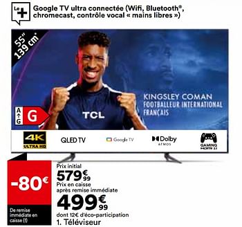 Promoties Téléviseur tcl 55c644 - TCL - Geldig van 23/04/2024 tot 20/05/2024 bij But