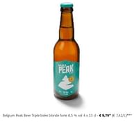 Promotions Belgium peak beer triple bière blonde forte - Belgium - Valide de 24/04/2024 à 07/05/2024 chez Colruyt