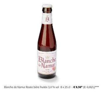 Promotions Blanche de namur rosée bière fruitée - Blanche de Namur - Valide de 24/04/2024 à 07/05/2024 chez Colruyt