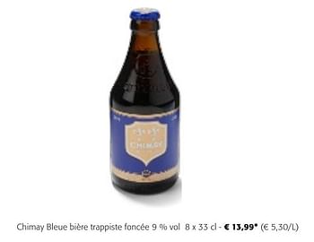 Promoties Chimay bleue bière trappiste foncée - Chimay - Geldig van 24/04/2024 tot 07/05/2024 bij Colruyt
