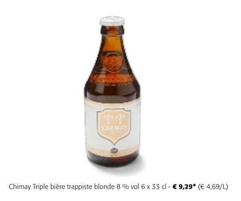 Promotions Chimay triple bière trappiste blonde - Chimay - Valide de 24/04/2024 à 07/05/2024 chez Colruyt