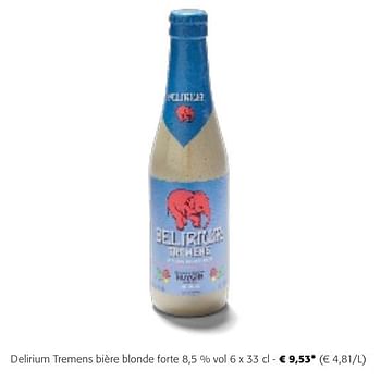 Promotions Delirium tremens bière blonde forte - Delirium - Valide de 24/04/2024 à 07/05/2024 chez Colruyt